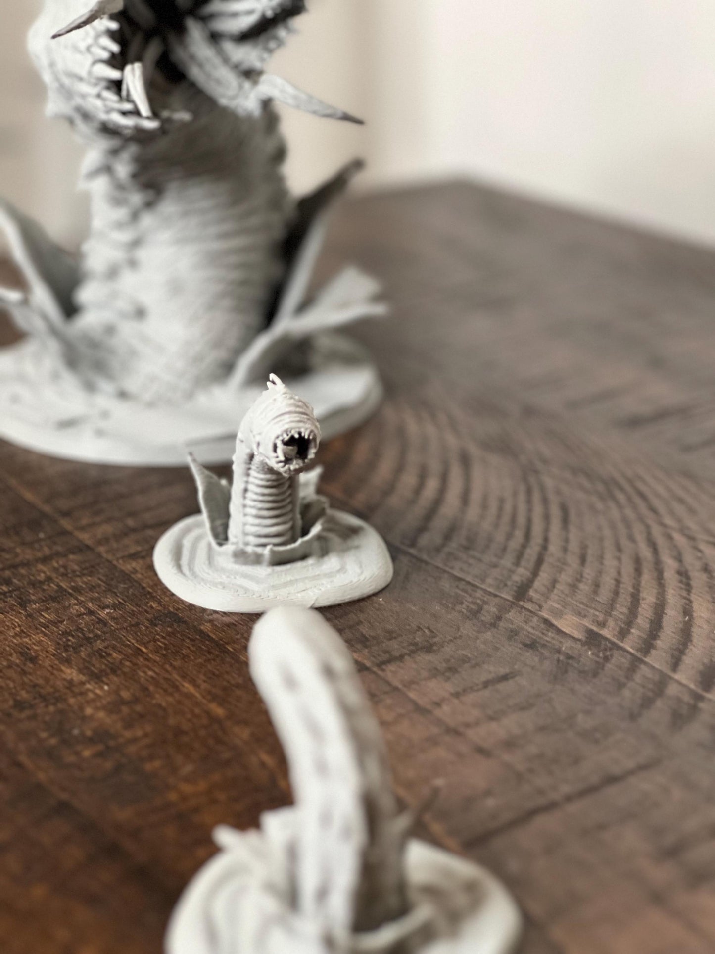 DnD Desert Creature Miniatures – Scarlet Worm, Wormling & Dune Beasts for Tabletop RPGs (Physical Minis)