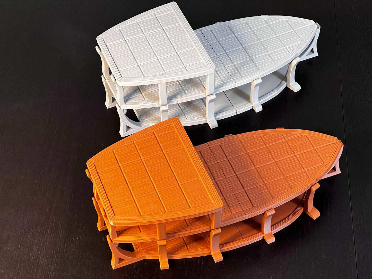 DnD Magnetic Ship - Three Level 28mm Fantasy Tabletop boat, Dungeons and Dragons - 3D Printed Modular Model