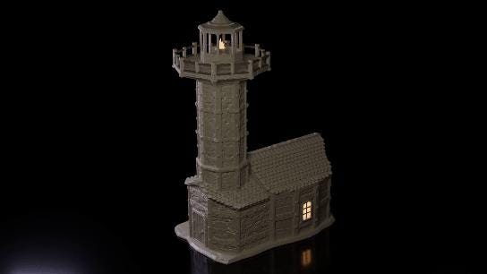 3D Printed Lighthouse Tavern and Keeper’s Tower | Tabletop RPG Terrain | Dungeons & Dragons, Pathfinder, Wargaming