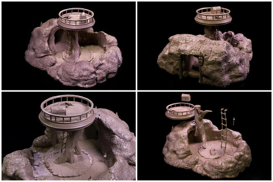 3D Printed Cave Hideout | Tabletop RPG Terrain | DnD, Pathfinder, Wargaming