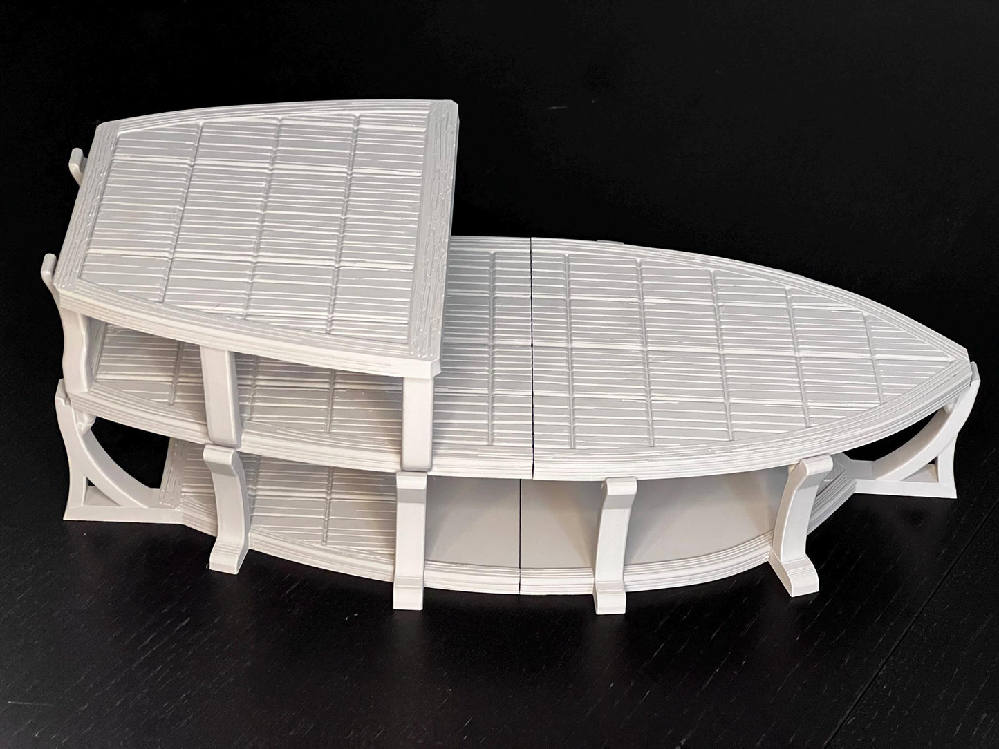 DnD Magnetic Ship - Three Level 28mm Fantasy Tabletop boat, Dungeons and Dragons - 3D Printed Modular Model