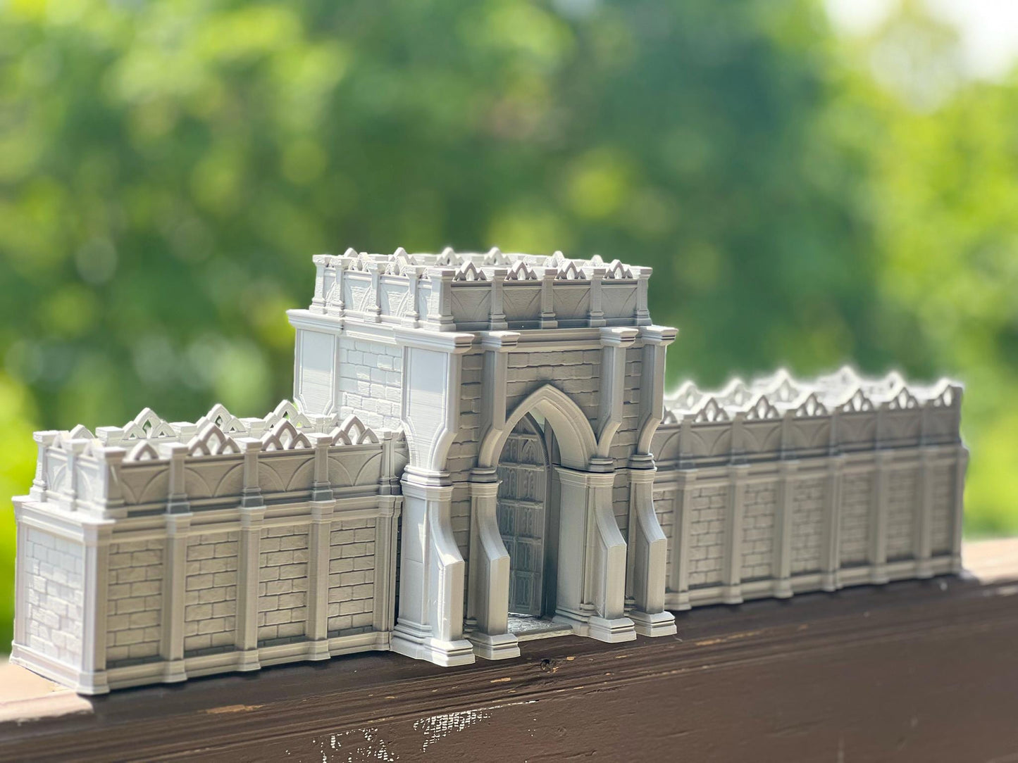 Magnetic Modular Fortress Wall & Gate – 3D Printed Terrain for DnD, Pathfinder, Wargames