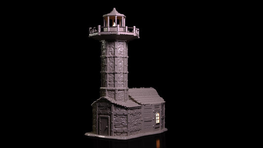 3D Printed Lighthouse Tavern and Keeper’s Tower | Tabletop RPG Terrain | Dungeons & Dragons, Pathfinder, Wargaming
