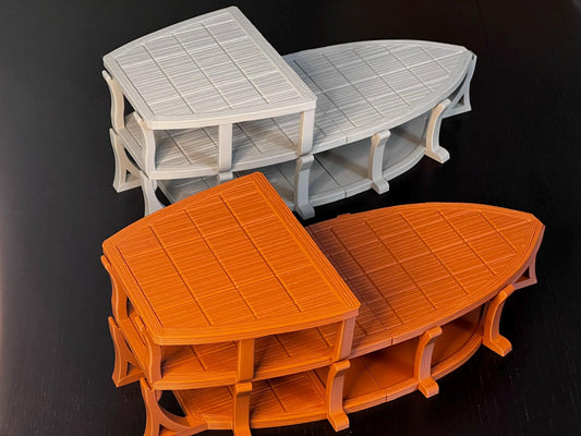 DnD Magnetic Ship - Three Level 28mm Fantasy Tabletop boat, Dungeons and Dragons - 3D Printed Modular Model